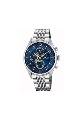 Reloj Para Hombre Festina Timeless Chrono F20285/3 Plateado Festina