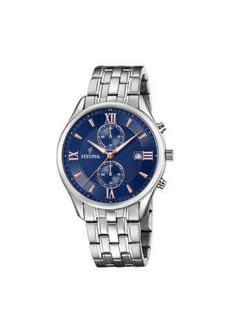 Reloj Para Hombre Festina Timeless Chrono F6854/6 Plateado Festina