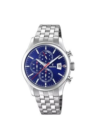 Reloj Para Hombre Festina Timeless Chrono F20374/2 Plateado Festina