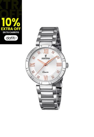 Reloj Para Mujer Festina Mademoiselle F16936/B Plateado Festina