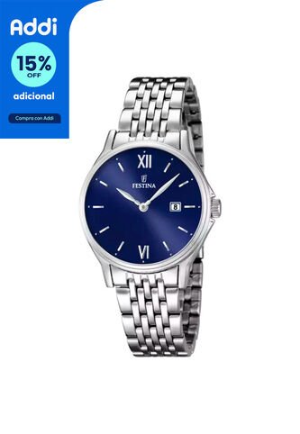 Reloj Para Mujer Festina Classic Metal F16748/3 Plateado Festina