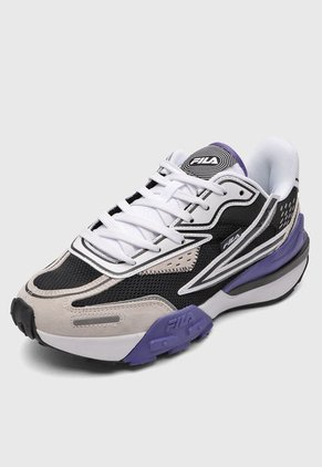 Tenis Lifestyle Negro-Blanco-Azul Royal Fila Rapidride