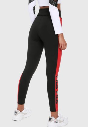 Leggings Negro-Rojo-Blanco Fila