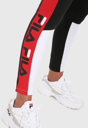 Leggings Negro-Rojo-Blanco Fila