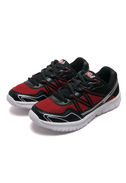 Tenis Lifestyle Negro-Rojo-Blanco Fila Kids Ps Laine