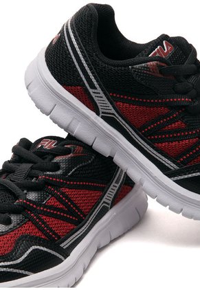 Tenis Lifestyle Negro-Rojo-Blanco Fila Kids Ps Laine