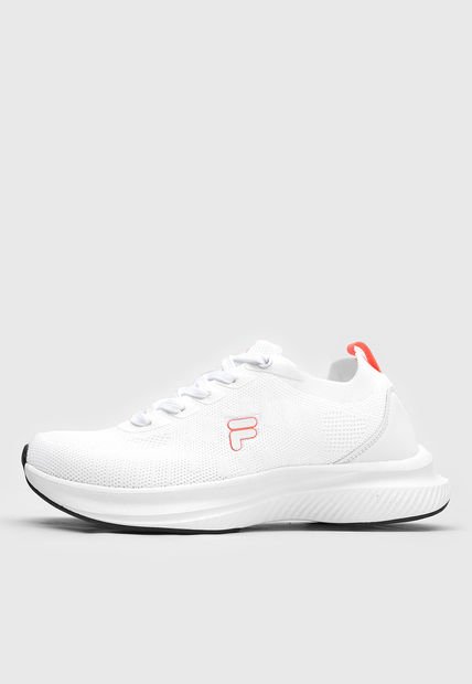 Tenis Running Blanco-Naranja Neón-Negro Fila Yenjun