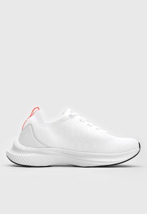 Tenis Running Blanco-Naranja Neón-Negro Fila Yenjun