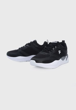 Tenis Lifestyle Negro-Blanco-Gris Fila Df Runner