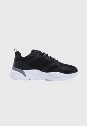 Tenis Lifestyle Negro-Blanco-Gris Fila Df Runner
