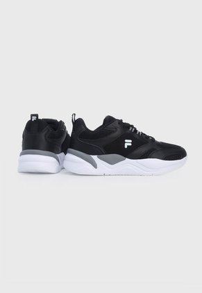 Tenis Lifestyle Negro-Blanco-Gris Fila Df Runner