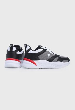Tenis Lifestyle Gris-Negro-Blanco-Rojo Fila Df Runner