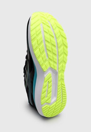 Tenis Running Negro-Azul Turquesa-Amarillo Neón Fila Marlil