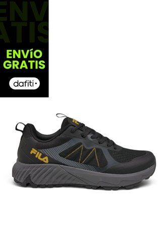 Tenis Fila Slough De Hombre-Negro/Gris Fila