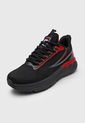 Tenis Running Negro-Rojo-Gris Fila Stermat de Fila