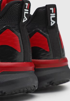 Tenis Running Negro-Rojo-Gris Fila Stermat