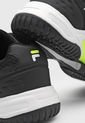 Tenis para Tennis Negro-Blanco-Amarillo Neón Fila Court Risk de Fila