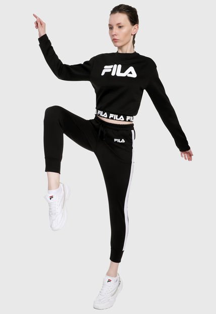 Sudadera Negro-Blanco Fila - Compra Ahora | Dafiti Colombia