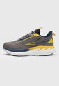 Tenis Running Gris-Amarillo-Azul Navy Fila Stermat de Fila