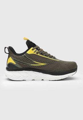 Tenis Running Verde Oliva-Amarillo-Negro Fila Stermat