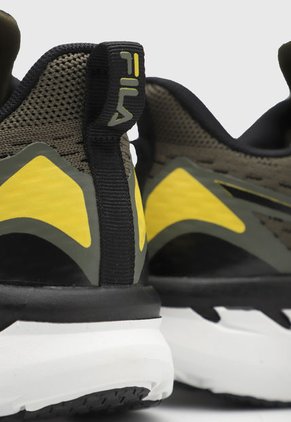 Tenis Running Verde Oliva-Amarillo-Negro Fila Stermat