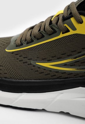 Tenis Running Verde Oliva-Amarillo-Negro Fila Stermat