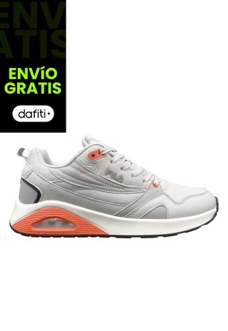 Tenis Fila Aspac Hombre -Gris/Naranjado Fila