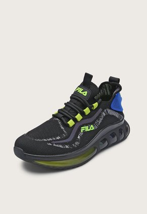 Tenis Lifestyle Negro-Amarillo Neón-Azul Fila Furbo