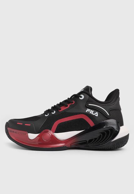 Tenis Basketball Negro-Blanco-Borgoña FILA Jumpjet