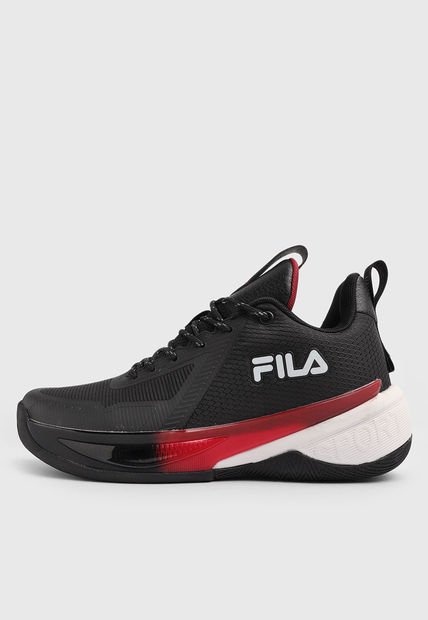 Tenis Basketball Negro-Blanco-Rojo FILA Dunkdrink