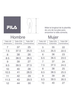 TENIS FILA HOMBRE 433390BLW BURTER Talla 7.5
