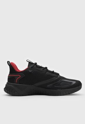 Tenis Running Negro-Rojo Fila Lildol