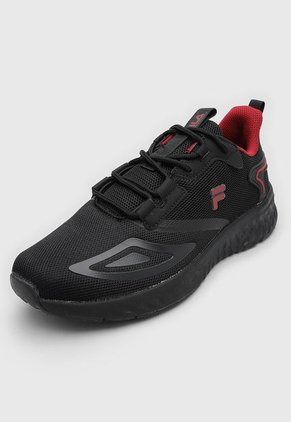 Tenis Running Negro-Rojo Fila Lildol