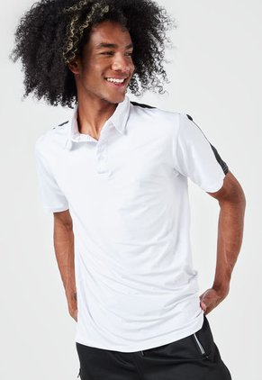 Camiseta Polo Blanco-Negro Fila