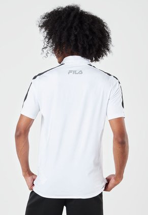 Camiseta Polo Blanco-Negro Fila