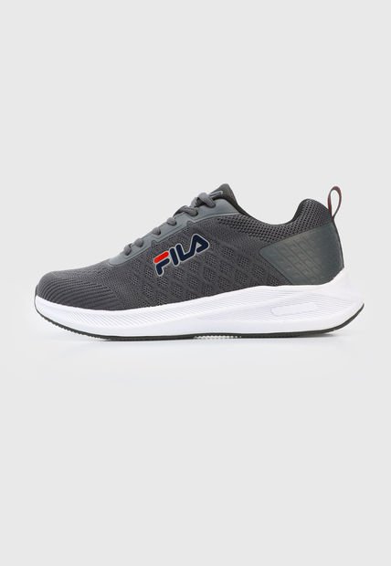 Tenis Running Gris-Blanco-Negro Fila