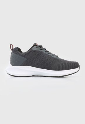 Tenis Running Gris-Blanco-Negro Fila