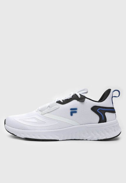 Tenis Running Blanco-Negro-Azul Navy Fila Lildol