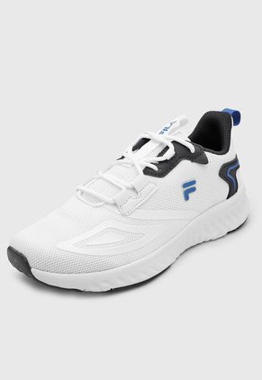 Tenis Running Blanco-Negro-Azul Navy Fila Lildol