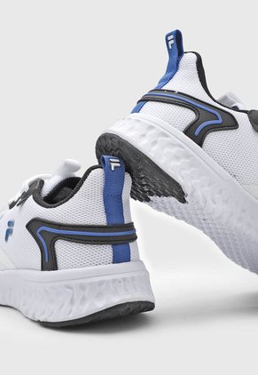 Tenis Running Blanco-Negro-Azul Navy Fila Lildol