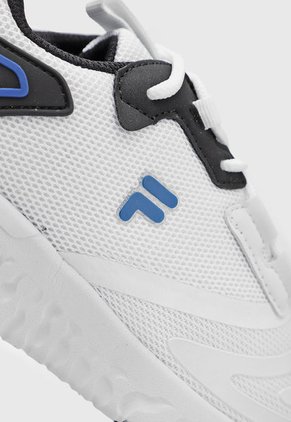 Tenis Running Blanco-Negro-Azul Navy Fila Lildol
