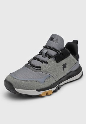 Tenis de Senderismo Gris-Negro-Café Fila Alemol Runner