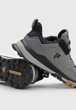 Tenis de Senderismo Gris-Negro-Café Fila Alemol Runner