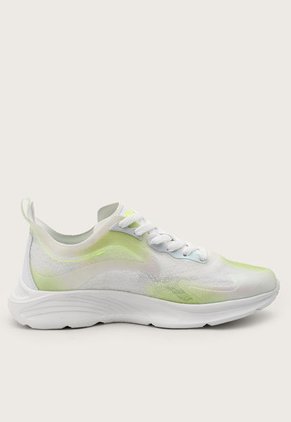 Tenis Running Blanco-Verde Lima Fila Quant