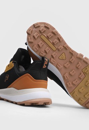 Tenis de Senderismo Negro-Mostaza-Café Fila Alemol Runner