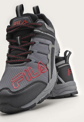 Tenis de Senderismo Gris-Negro-Rojo Fila Outnner