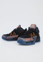 Tenis Basketball Negro-Naranja-Azul Fila Grandgor de Fila