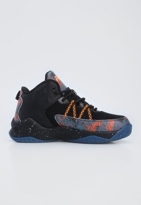 Tenis Basketball Negro-Naranja-Azul Fila Grandgor