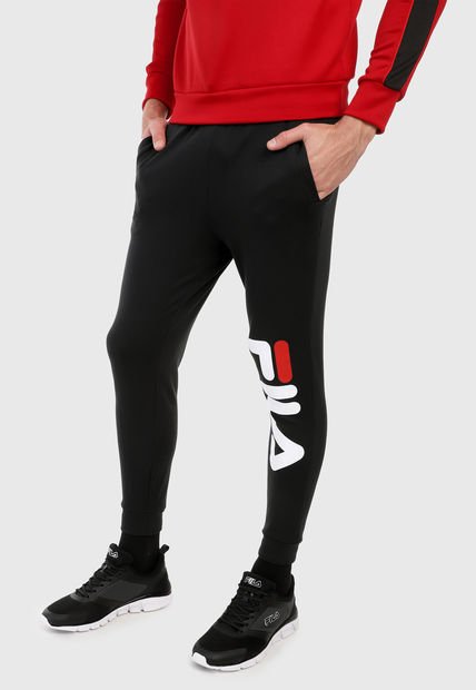 Pantalón Negro-Blanco-Rojo Fila
