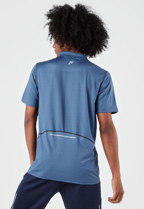 Camiseta Polo Azul-Negro Fila